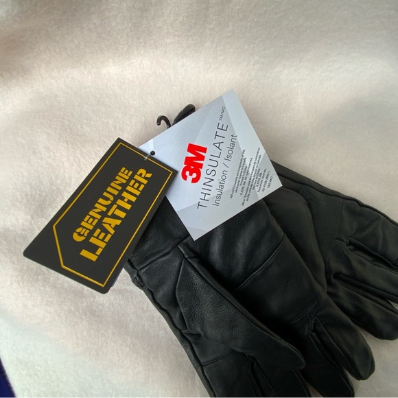 3M Thinsulate Genuine Leather Gloves - Black Sz 2XL - Picture 8 of 9